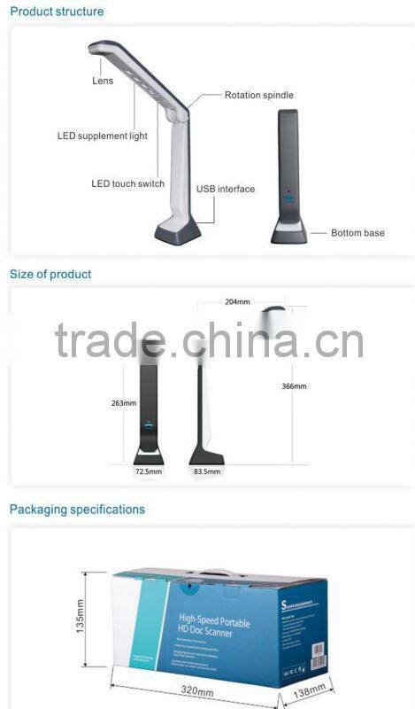 China manufacturer classroom equipment a5 scanner