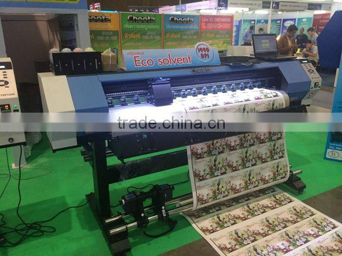 High resolution 1.6 meter DX7 head eco solvent vinyl sticker inkjet printer