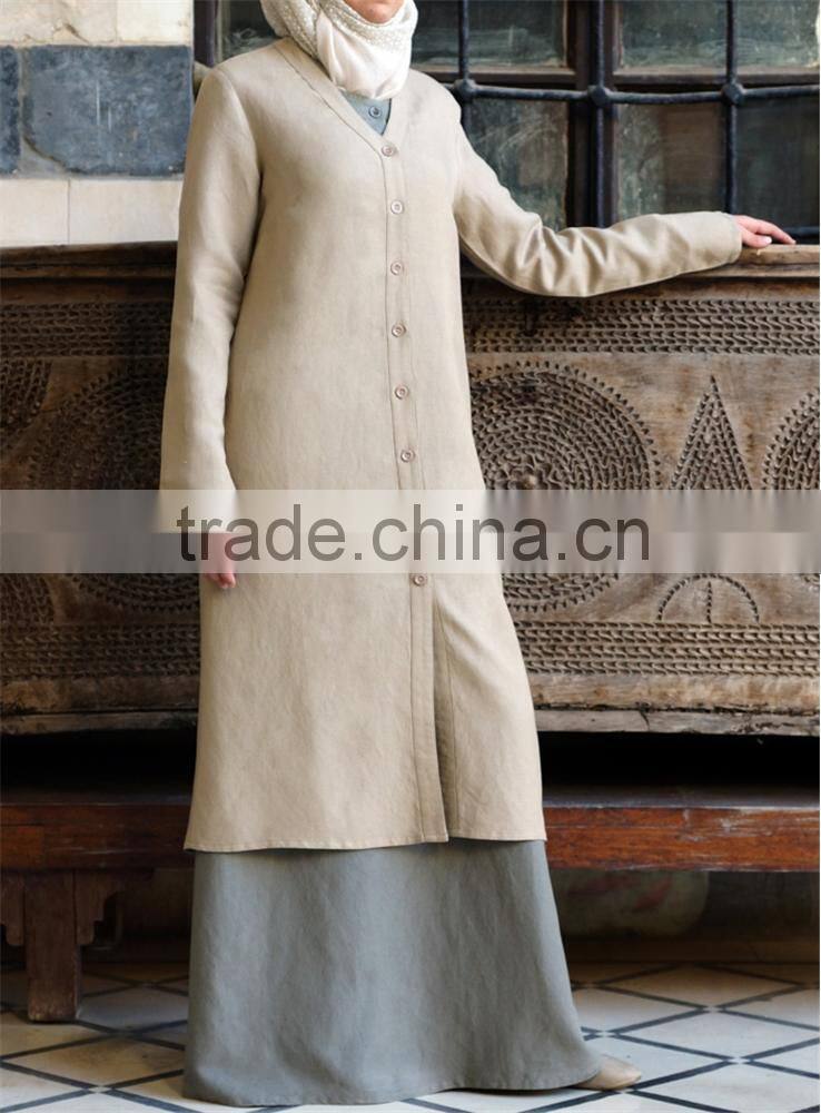 OEM service China factory custom made Wholesale ethnic muslim cardigant jacket top