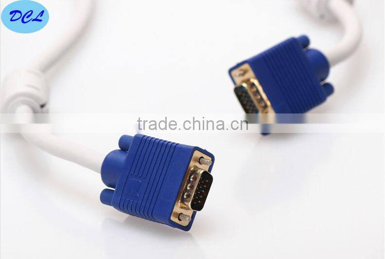 20M White VGA cable with blue model male to female