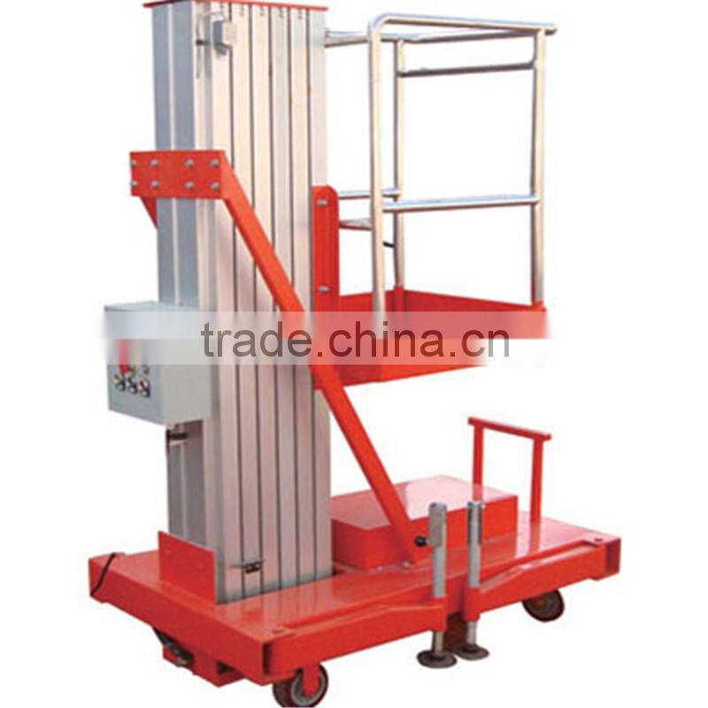 10m portable towable lift mobile aluminum single mast scissor lift
