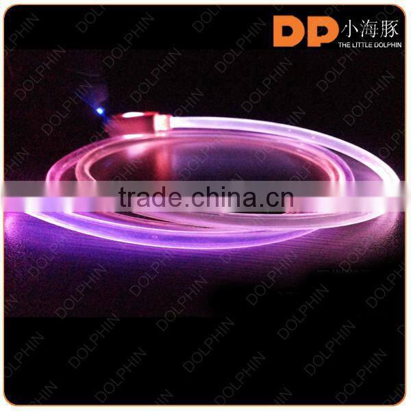 china supplier flash light cables and wires LED usb cable for huawei P9