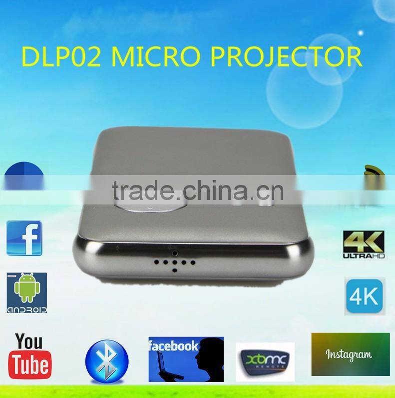 2016 hot sale led DLP 02 projector with tablet pc function buletooth android os micro projector