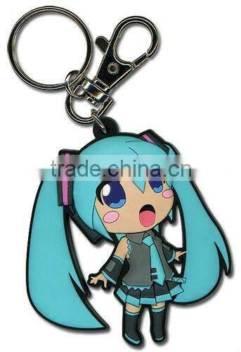 lovely animal 3D effect soft pvc keychain key holder