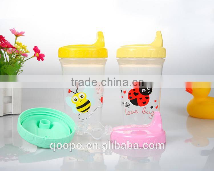 Best Quality 10oz Pp Large Plastic Milk Baby Silicone Feeding Drinking Cup
