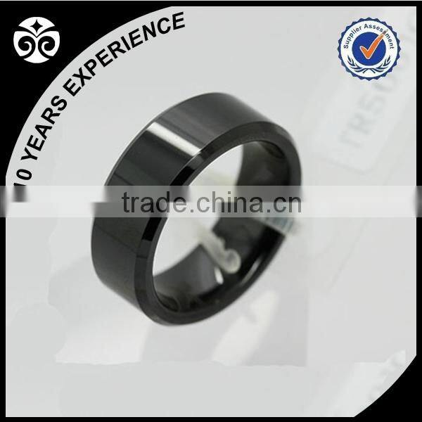 Wood ceramic ring with carbon fiber inlay