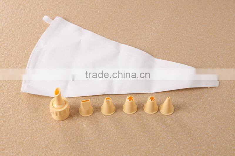 6 pcs plastic nozzles with silicone bag cake decorating Fondant Toolsicing sets