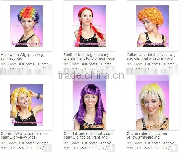 Synthetic Long red braids Carnival wig, cheap cosplay wigs,red party wigs