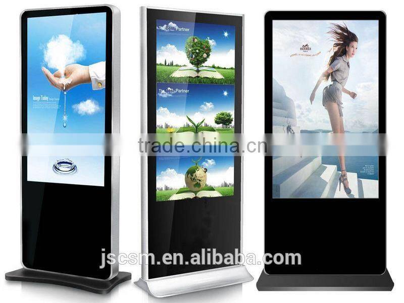 Portable Outdoor 55inch lcd electronic player pop display support 1080p for advertising
