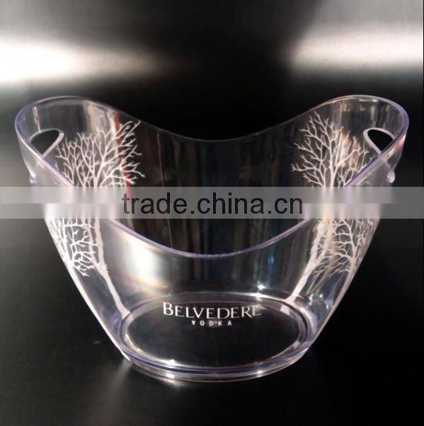 3.5L Mini Plastic acrylic ice bucket for beer promotion, champagne wine ice bucket for party