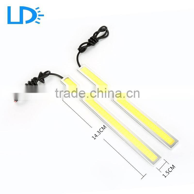 Super bright silver housing cob led drl light 14cm