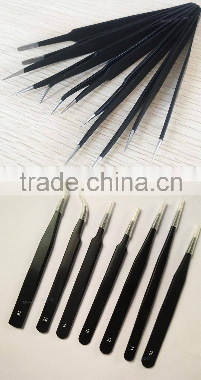 High Temperature Resistance ESD Stainless Steel Tweezers,Antistatic tweezers for mobile repair tools,smart medical ESD tweezers
