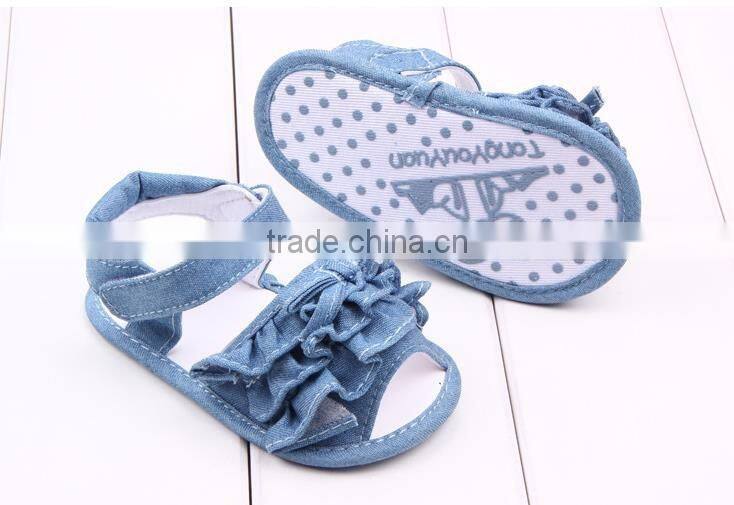 The New Summer Denim Bow Baby Toddler Sandals