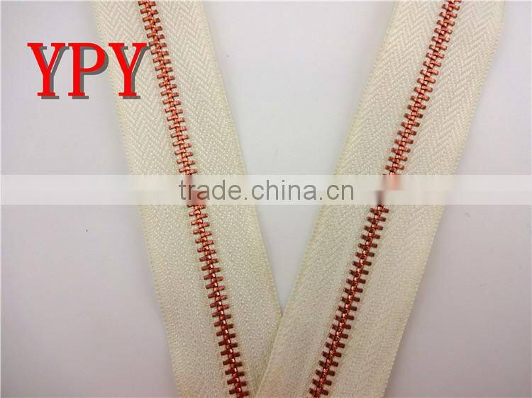 Rose Gold Metal Zipper Chain