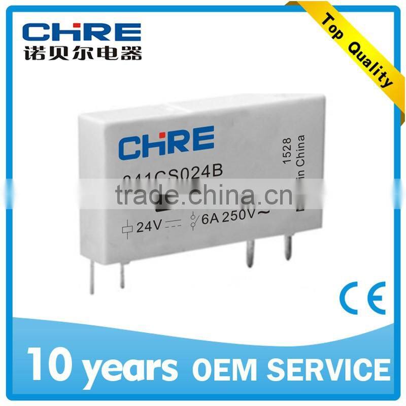 PLC 6.2mm thickness din-rail 6 A contact rating slim relay socket