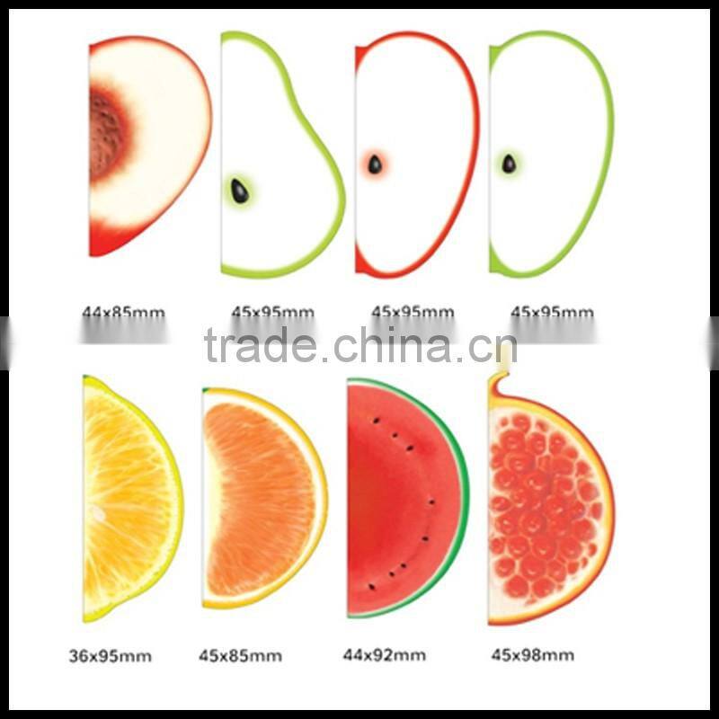 New arrive design promotional office gift Fruit shape sticky notes with different size