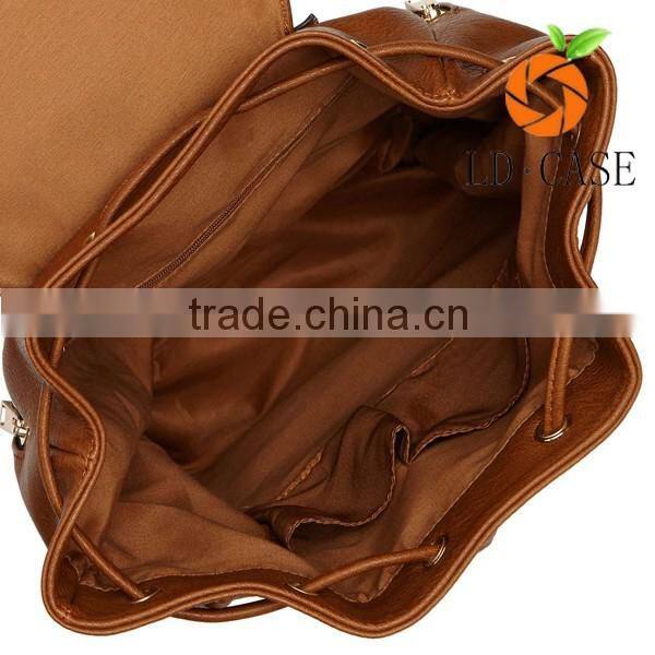 Factory promotion custom big leather backpacks for women