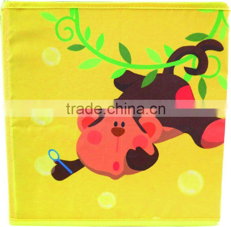 yellow blue monkey kids toys collecting foldable storage box
