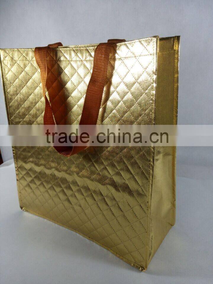 high quality silver gold laminated pp non woven bags