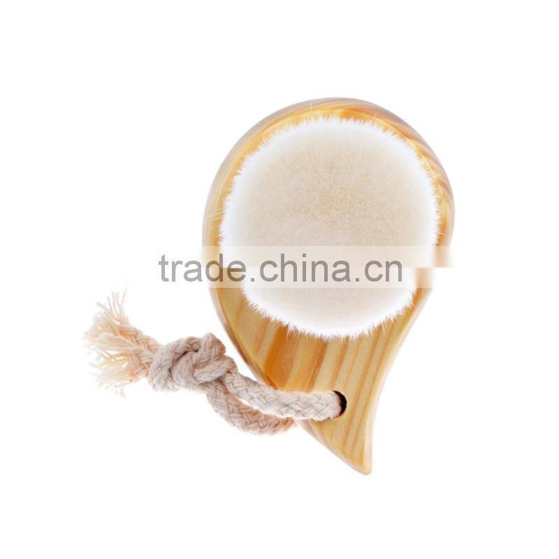 Bonvatt makeup brush cleaner Portable High-grade comma wooden handle washs face brush