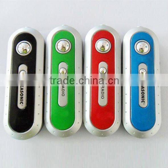 mini fm radio with led light