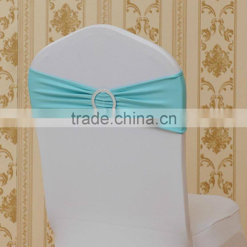cheap wedding decorative elastic chair sash with buckle