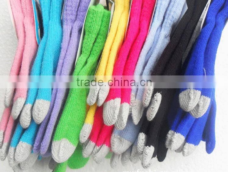 2014 Winter Unisex Men Women Magic Touch Screen Gloves Stretchy Soft Warm Winter Wool Gloves Mittens For Smartphone Mobile Phone