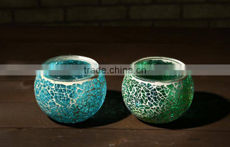 Glass Candleholder glass jar mosaic decor glass vase
