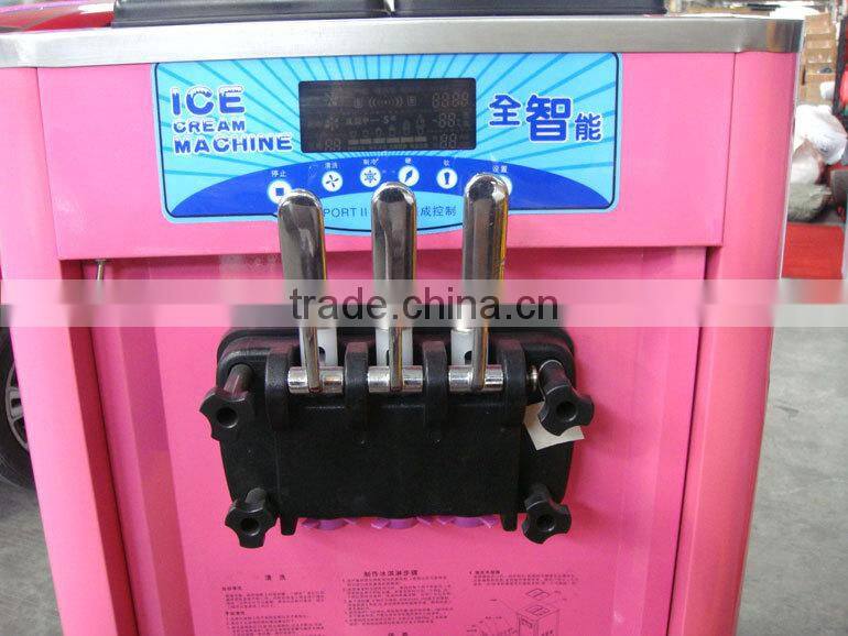commercial soft ice cream maker with certificate,stand ice cream machine