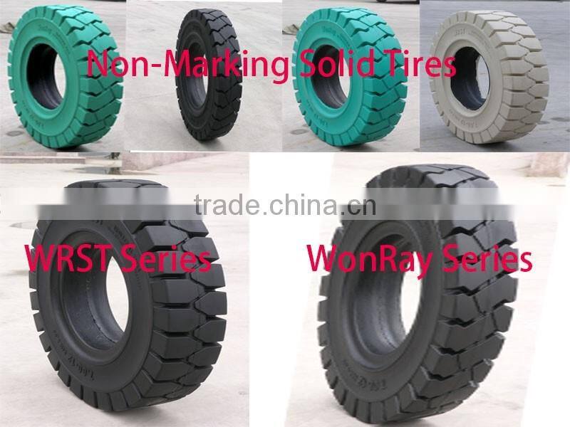 China Supplier Color Tyres Non-marking Solid Forklift Tyres 6.00-15