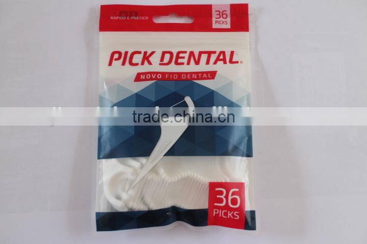 Food residue easily removed dental floss