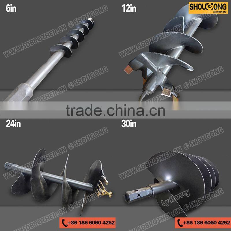 Hydraulic Auger for excavator, compact excavator attachment auger