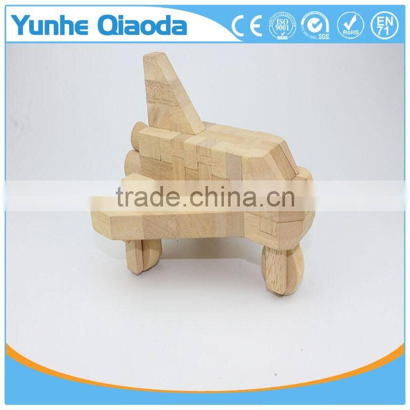 Wood 3D Vehicle block airliner 3D Woodcraft Kit Assemble Paint DIY 3D Puzzle Toys for Kids Adults the Best Birthday Gift