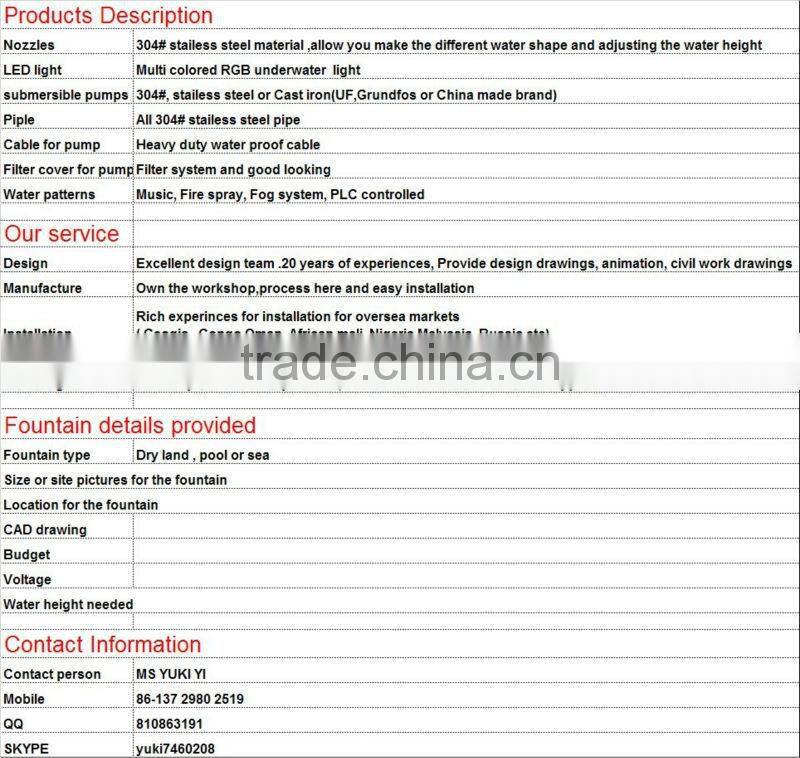 Water Fountain Show with Laser Projecting