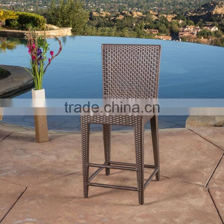Top quality resin wicker backrest design high vintage bar stools