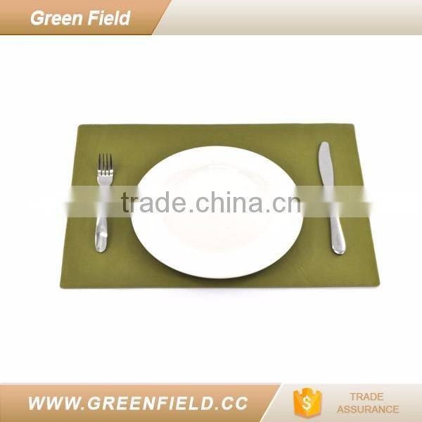 washable kraft paper fabric disposable green placemat 2017