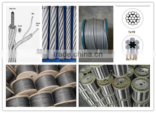 Linyi WELLS zinc galvanized steel wire rope/cable 1x19 6*19