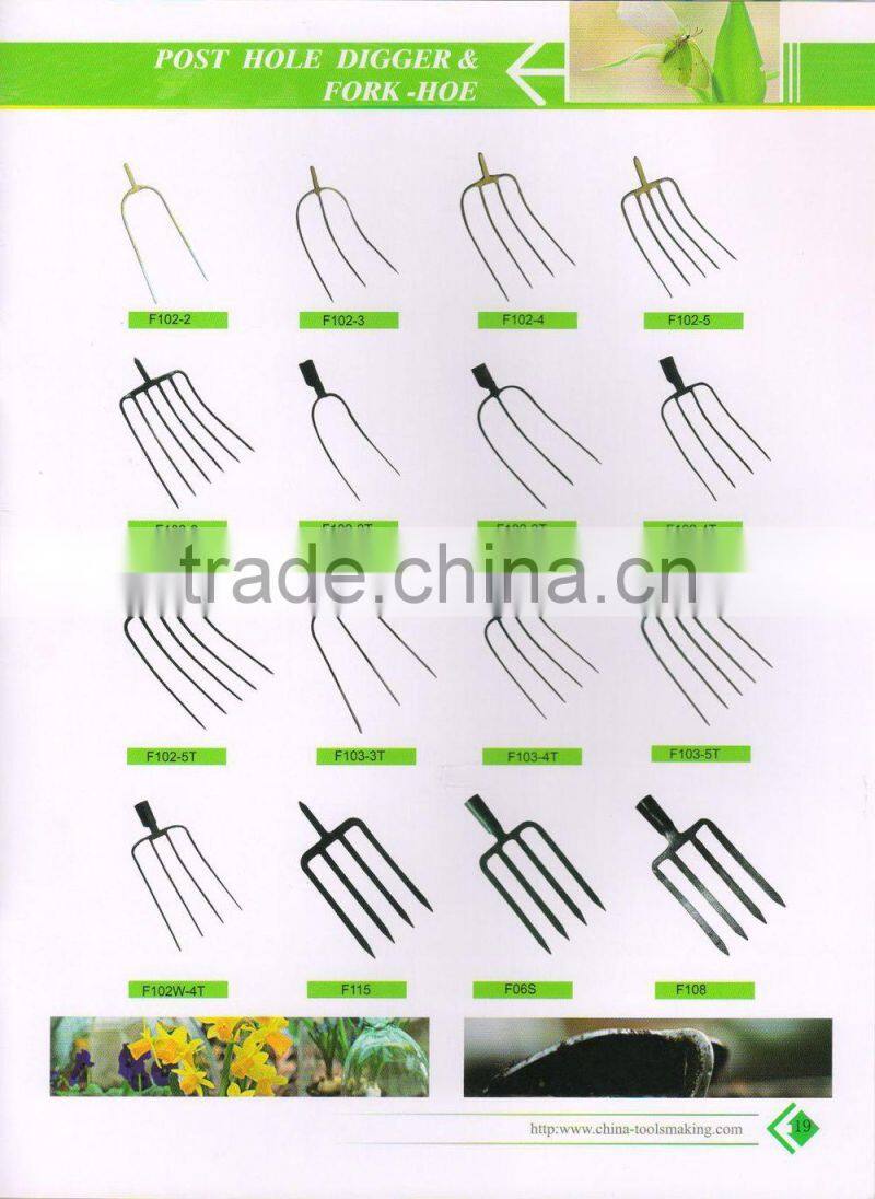 garden farming and digging steel forged fork