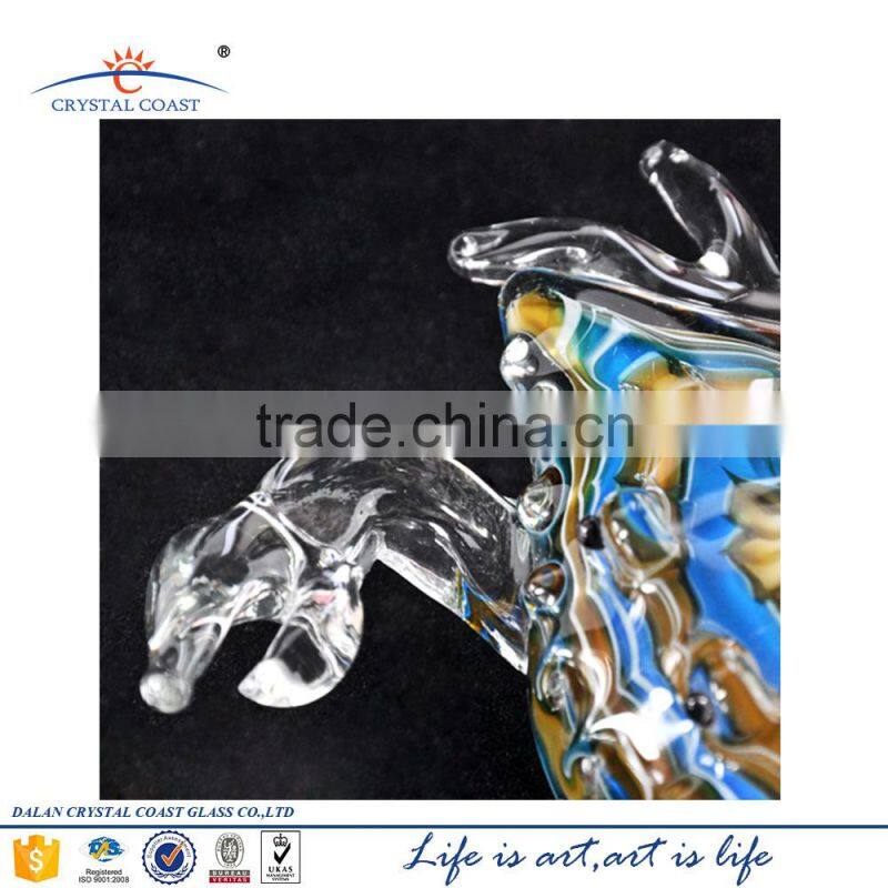 hand made small home decorative blue crabs sculpture