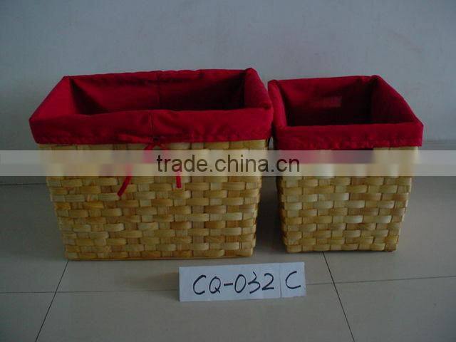 Hotsale multifunctional woven water hyacinth storage basket with spacer with cutting handle