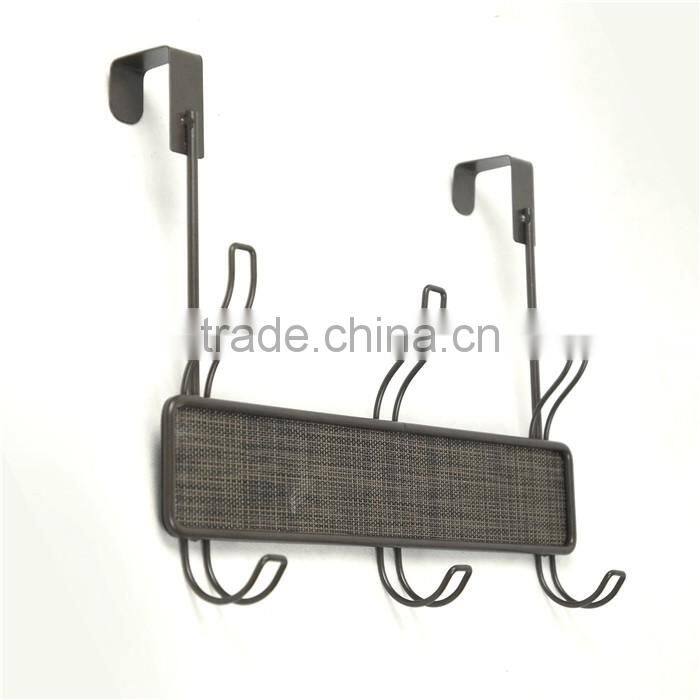 New Metal Wall Rack, 3 Hooks, Bronze