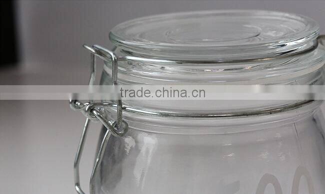 300ml--1500ml Clear glass jar for food clear glass jar for storage clear glass jar