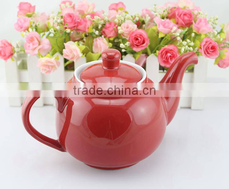 China factory custom logo promotion cheap red glaze porcelain Tea Accessories ceramic tea pot