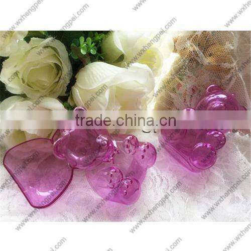 Cleverish portable cute bear plastic storage jewelry wedding box kit