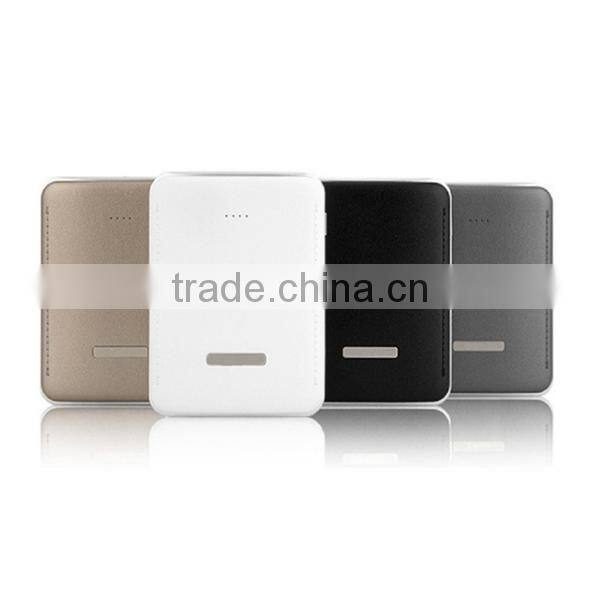 High Quality 5000mAh Leather finish Power Bank mobile phone charger