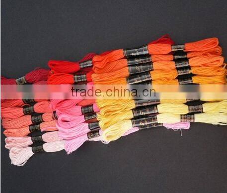 Wholesale good quality 100% cotton cross stitch thread 447 colors cross stitch materials embroidery thread