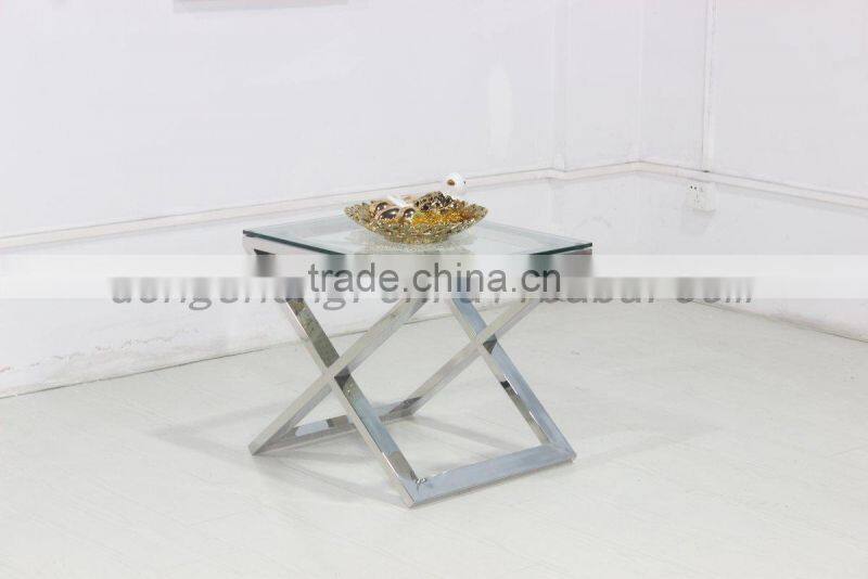 modern glass end table / end table / glass end table