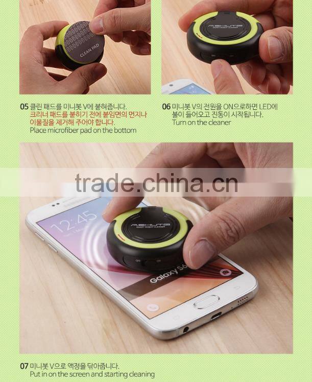 New Arrival Creative Mobile Phone Screen Cleaner, Mini Robot Dust Cleaning Machine For Smartphone LCD Screen