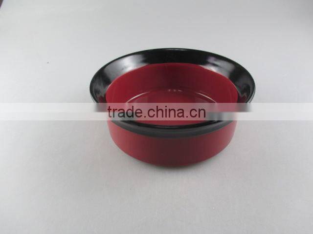 Cheap wholesale stock red round porcelain bowl, soup bolw, dinnerware
