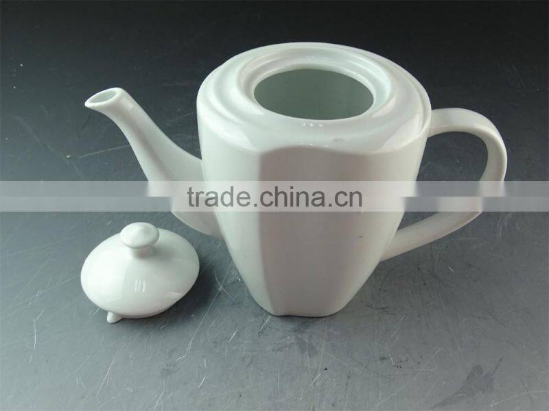 wholesale stock Cheap ceramic pot,white tea pot restaurant teapot
